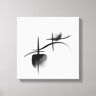 Minimalist Echoes   Premium Wrapped Canvas Leinwanddruck