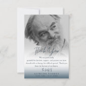 Minimalist Editable Color Photo Funeral Sympathy Dankeskarte (Vorderseite)