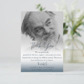 Minimalist Editable Color Photo Funeral Sympathy Dankeskarte (Stehend Vorderseite)