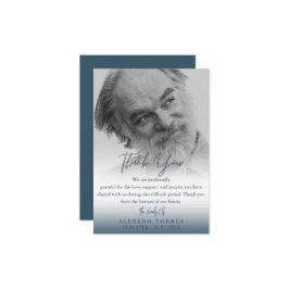 Minimalist Editable Color Photo Funeral Sympathy  Dankeskarte