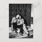 Minimalist Editorial Photo Wedding Dankeskarte (Rückseite)