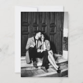 Minimalist Editorial Photo Wedding Einladung (Rückseite)