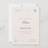 Minimalist Editorial Photo Wedding Einladung (Vorderseite)