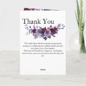 Minimalist Editorial Wedding Program Folded Card Programm (Rückseite)