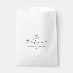 Minimalist Eine süße Dankeschön-Schrift Herz Geschenktütchen