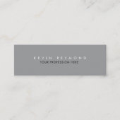 Minimalist Einfach Grau Professionell Mini Visitenkarte (Vorderseite)