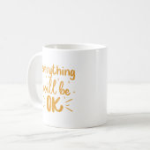 Minimalist Einfach Weiß Alles Wird Gut Gold Kaffeetasse (Vorderseite Links)