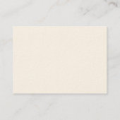 Minimalist einfaches cremefarbenes modern visitenkarte (Rückseite)
