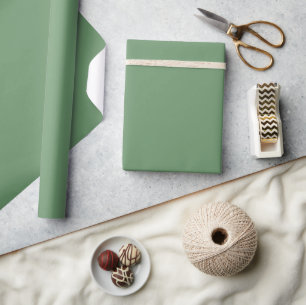 Minimalist einfaches elegantes Russisch Grün Geschenkpapier