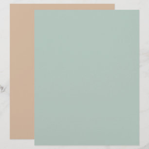 Minimalist einfaches Minz-Teal-Braun-Scrapbook-Pap