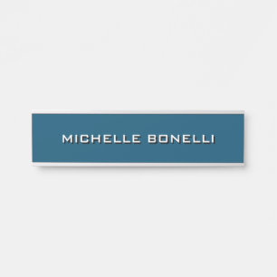Minimalist einfaches modernes Ozeanblau Türschild