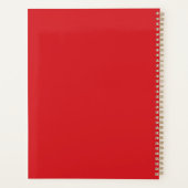Minimalist einfaches Rot und Weiß professionell mo Planer (Rückseite)