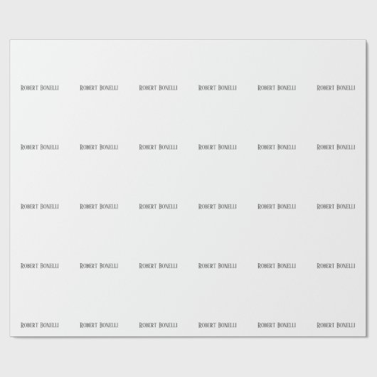 Minimalist einfaches Schwarz & Weiß Modern Plain Geschenkpapier (Flach)