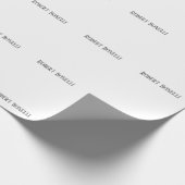 Minimalist einfaches Schwarz & Weiß Modern Plain Geschenkpapier (Ecke)