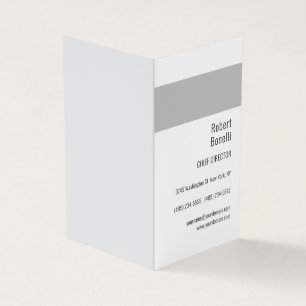Minimalist einfaches Weiß Grau Modern Visitenkarten