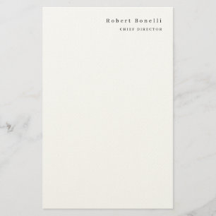 Minimalist einfaches Weiß modern Briefpapier
