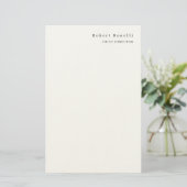 Minimalist einfaches Weiß modern  Briefpapier (Stehend Vorderseite)