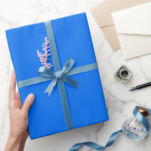Minimalist Einfarbig Blau Geschenkpapier