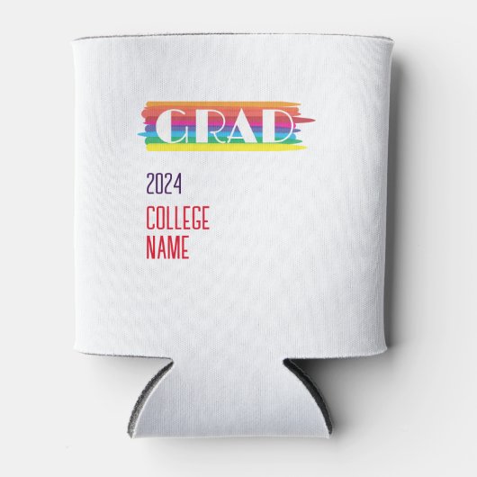 Minimalist einfarbiger Regenbogen-Absolvent Dosenkühler (Vorderseite)