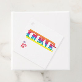 Minimalist einfarbiger Regenbogen-Absolvent  Geschenkanhänger