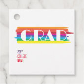 Minimalist einfarbiger Regenbogen-Absolvent  Geschenkanhänger (Vorderseite)