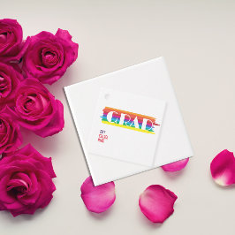 Minimalist einfarbiger Regenbogen-Absolvent  Geschenkanhänger