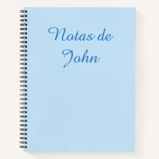 Minimalist Eisblaues Spanisch-Notizbuch Notizblock