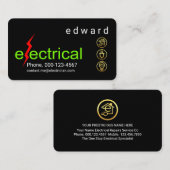 Minimalist Electrical Lightning Bolt Visitenkarte (Vorne/Hinten)