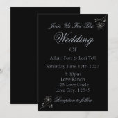 Minimalist Elegance Wedding Einladung (Vorne/Hinten)