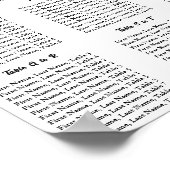 Minimalist Elegant ABC Typography Seating Plan Poster (Ecke)