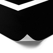 Minimalist Elegant Black and White Wedding Poster (Ecke)