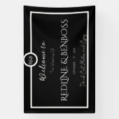 Minimalist Elegant Black and White Wedding Poster Banner (Vertikal)