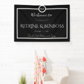 Minimalist Elegant Black and White Wedding Poster Banner (InSitu)