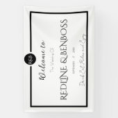 Minimalist Elegant Black and White Wedding Poster Banner (Vertikal)