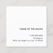 Minimalist Elegant Bold Black White  Terminkarte (Rückseite)