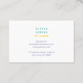 Minimalist Elegant Business Card. Visitenkarte (Rückseite)