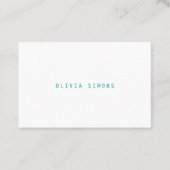 Minimalist Elegant Business Card. Visitenkarte (Vorderseite)