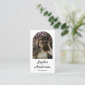 Minimalist Elegant Calligraphy Script Photography  Visitenkarte (Stehend Vorderseite)