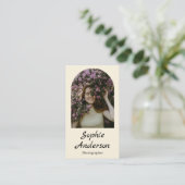 Minimalist Elegant Calligraphy Script Photography Visitenkarte (Stehend Vorderseite)