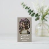 Minimalist Elegant Calligraphy Script Photography  Visitenkarte (Stehend Vorderseite)