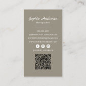 Minimalist Elegant Calligraphy Script Photography  Visitenkarte (Rückseite)