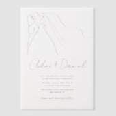 Minimalist Elegant Calligraphy Wedding Invitation Pergament Einladungen (Vorderseite)