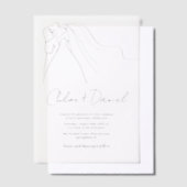 Minimalist Elegant Calligraphy Wedding Invitation Pergament Einladungen (Versetzt)