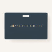 Minimalist Elegant Classical Professional Charcoal Ausweis (Vorderseite)