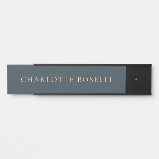 Minimalist Elegant Classical Professional Charcoal Türschild (Vorderseite )