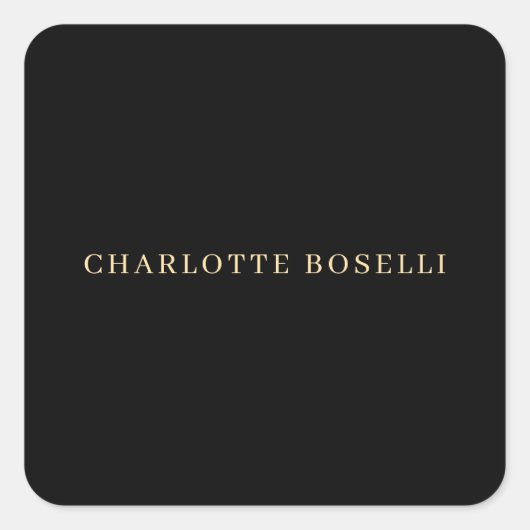 Minimalist Elegant Classical Professional Simple Quadratischer Aufkleber (Vorderseite)