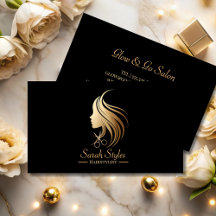 Minimalist Elegant Dunkles Gold Friseur