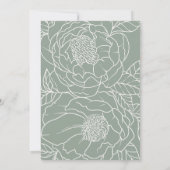 Minimalist Elegant Floral Wedding Invitation Save The Date (Rückseite)