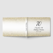 Minimalist Elegant Gold and Black 70th Birthday Gästebuch (Voll)
