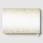 Minimalist Elegant Gold and Black 80th Birthday Gästebuch (Rückseite)